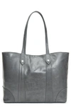 Frye Melissa Large Leather Shopper Tote In Carbon