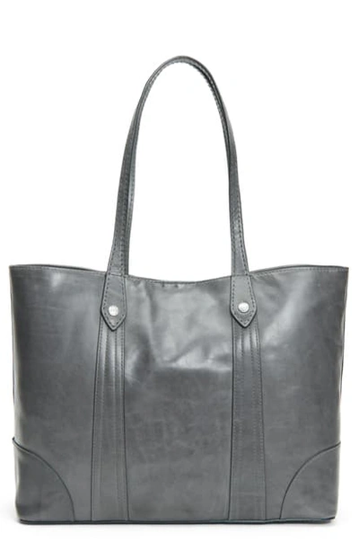 Frye Melissa Large Leather Shopper Tote In Carbon