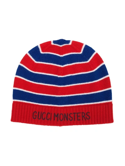 Gucci Kids' Knitted Beanie In Blue