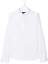 Emporio Armani Kids' Classic Buttoned Shirt In White