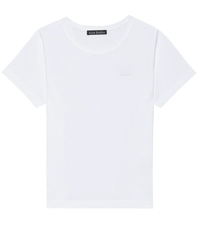 Acne Studios Kids' Nash Face Logo T-shirt (3-10 Years) In White