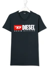 Diesel Teen Tjustdivision T-shirt In Blu