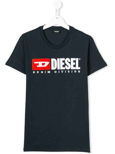 Diesel Teen Tjustdivision T-shirt In Blu