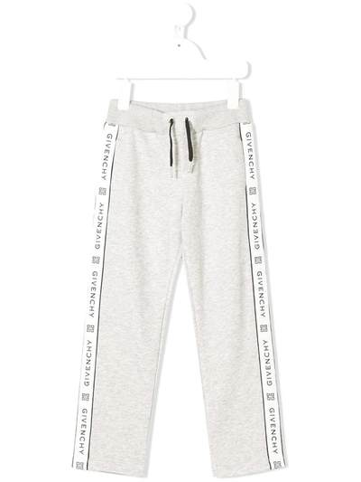 Givenchy Kids' Branded Track Trousers In Grey