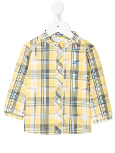 Familiar Babies' Checked Button Shirt In Yellow