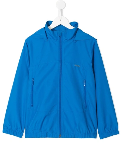 Familiar Kids' Hooded Rain Jacket In Blue