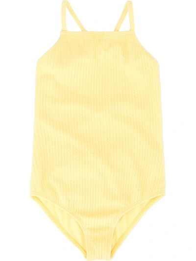 Duskii Girl Kids' Amelie Crisscross Swimsuit In Yellow