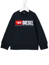 Diesel Kids' Screwdivision Over Sweatshirt In Blue