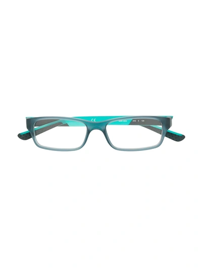 Nike Kids' Rectangle Frame Glasses In Blue