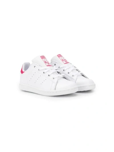 Adidas Originals Unisex Stan Smith Low Top Sneakers - Little Kid, Big Kid In White/red