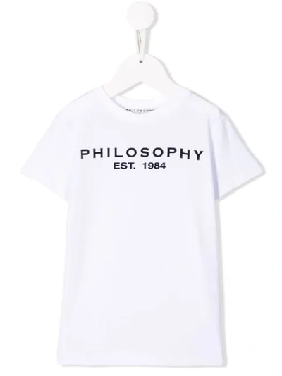 Philosophy Di Lorenzo Serafini Kids' Logo Patch Sweatshirt In White