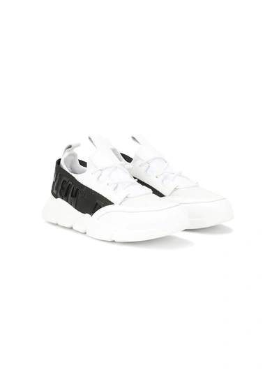 Philipp Plein Junior Kids' Lace-up Runner Sneakers In White