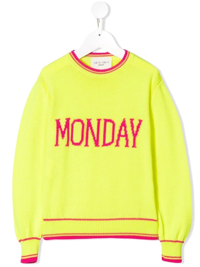 Alberta Ferretti Kids' Monday Sweater In Yellow