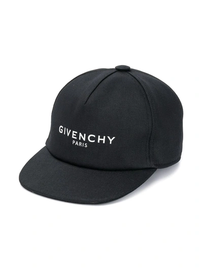 Givenchy Babies' Logo Print Cap In Black