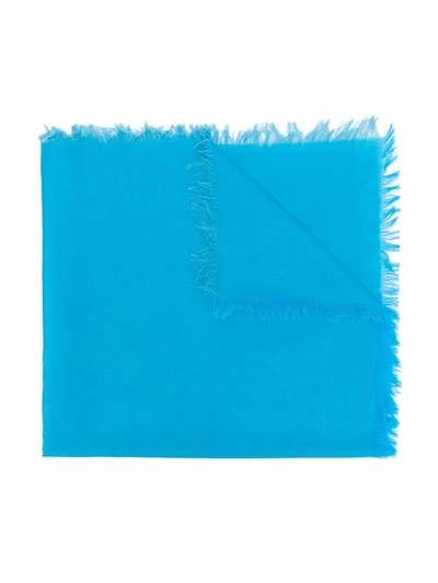 Gucci Kids' Fringed Scarf In Blue