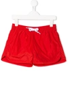 Gcds Kids' Logo Swim Shorts In Red