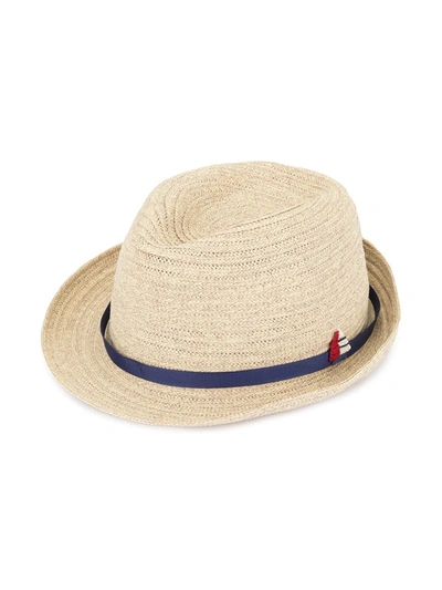 Familiar Kids' Straw Hat In Brown