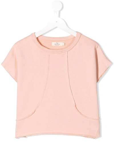 Andorine Kids' Shortsleeved Sweatshirt In Pink