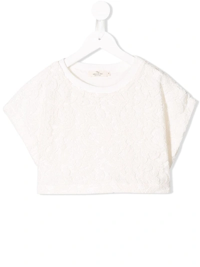 Andorine Kids' Lace T-shirt In White