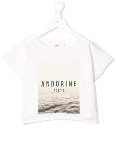 Andorine Kids' Printed T-shirt In White