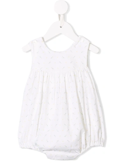 Siola Babies' Fish Print Romper In White