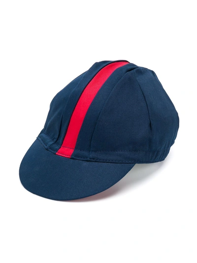 Gucci Kids' Contrast Stripe Cap In Blue