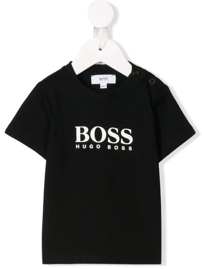 Hugo Boss Baby Logo T-shirt In Black