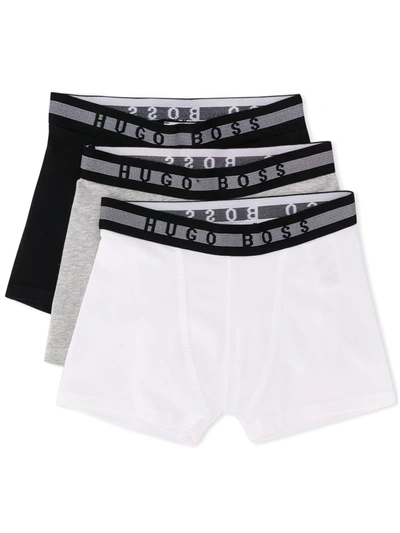 Hugo Boss Kids' Set Of 3 Boxers In White | ModeSens