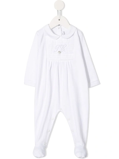 Tartine Et Chocolat Babies' Embroidered Logo Pyjamas In White