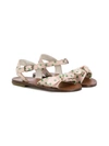 Pèpè Kids' Bow Tie Sandals In Neutrals