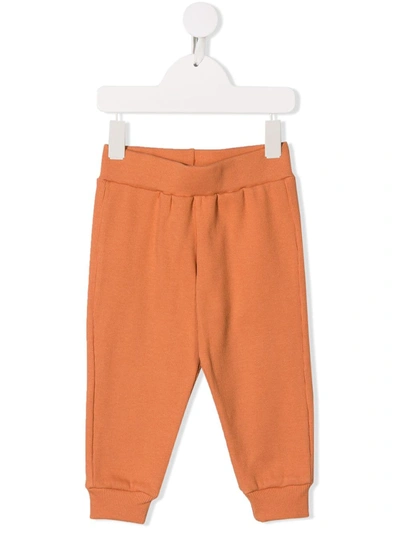 Eshvi Babies' Ribbed Pull-on Trousers In Orange