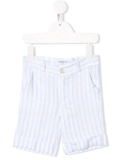 Siola Babies' Striped Shorts In Blue