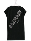 Balmain Teen T-shirt Mit Logo-verzierung In Black