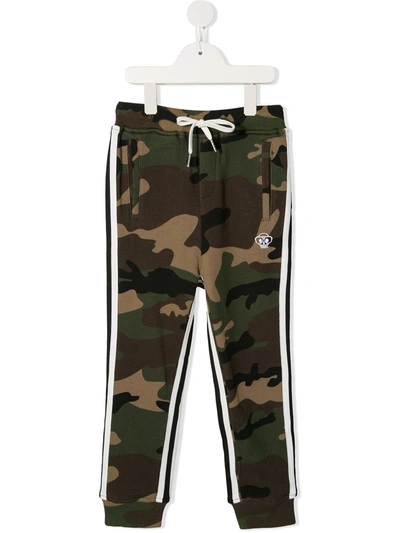 Mostly Heard Rarely Seen 8-bit Kids' Camouflage Print Track Pants In Brown