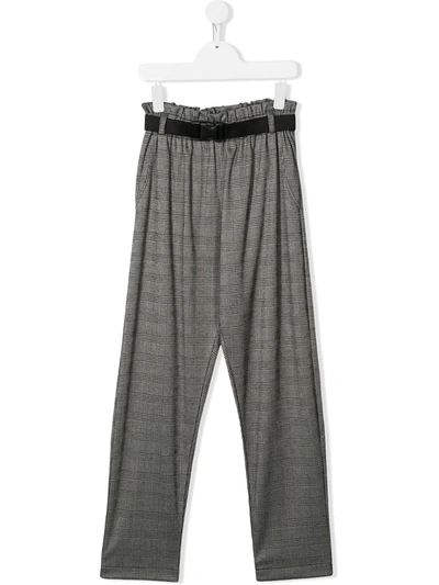 Andorine Teen Check Trousers In Grey