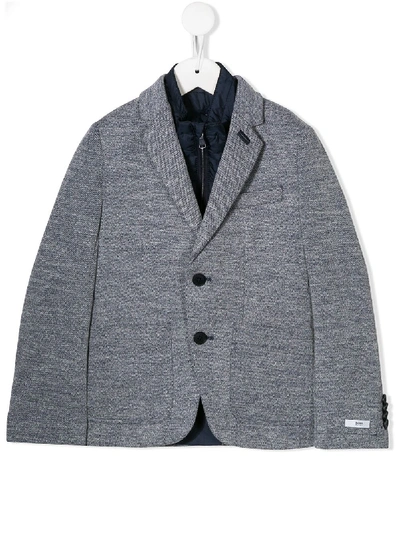 Hugo Boss Kids' Single-breasted Blazer In Blue