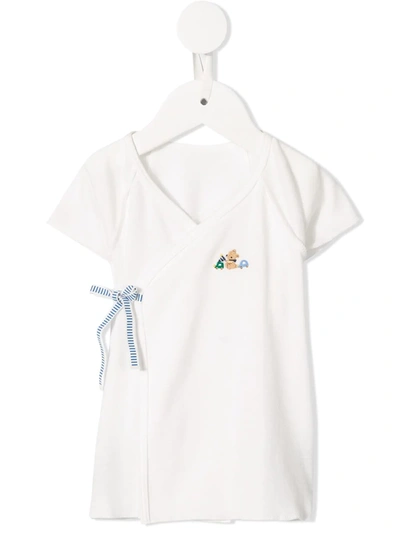 Familiar Babies' Wrap T-shirt In White