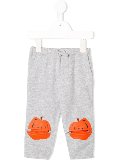 Stella Mccartney Babies' Pumpkin Knee Track Trousers In Grey