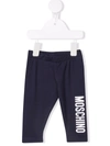 Moschino Babies' Logo-print Tracksuit Bottoms In Black