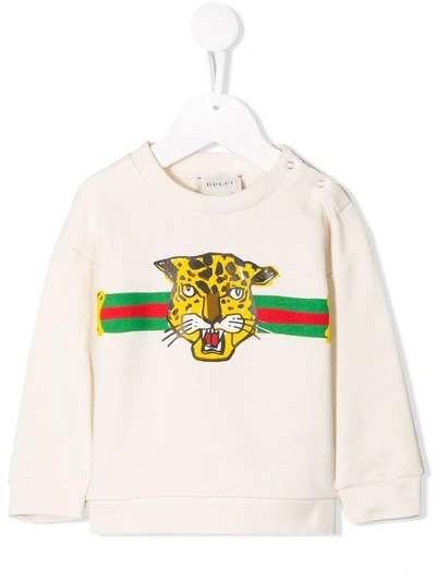 Gucci Babies' Tiger T-shirt In White