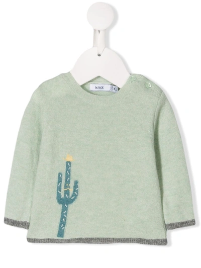 Knot Babies' Billy The Cactus Jumper In Green