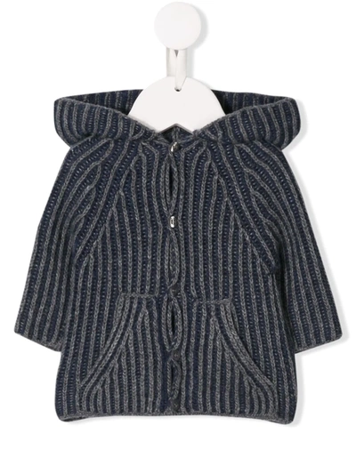 Knot Babies' Houston Knitted Cardigan In Blue