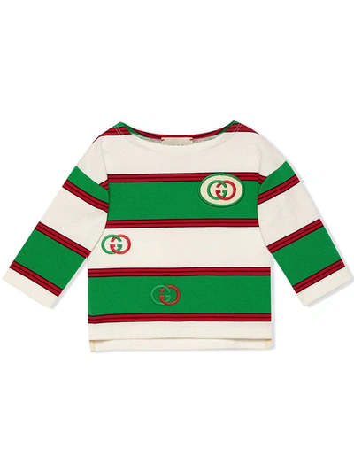 Gucci Babies' Rugby T-shirt In White