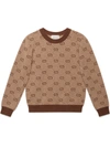 Gucci Kids' Children's Gg Wool Jumper In Beige