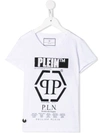 Philipp Plein Junior Kids' Crystal Embellished T-shirt In White