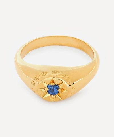 Alex Monroe Gold-plated Sapphire Birthstone Ring