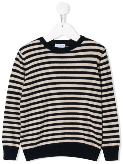 Siola Kids' Striped Sweater In Blue