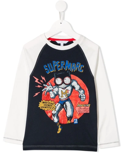 Marc Jacobs Kids' Supermarc Jersey Top In Blue