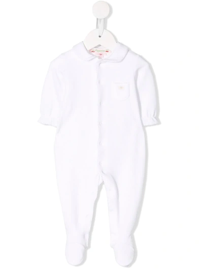 Bonpoint Babies' Short-sleeved Pajama In 000 White