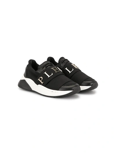 Philipp Plein Junior Kids' Original Runner Sneakers In Black